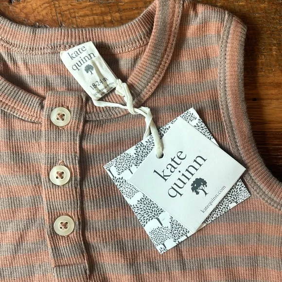 Kate Quinn stripe Peplum onesie NWT 18-24 months - Picture 3 of 6